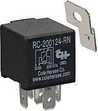 24 Volt 20 Amp SPDT Relay Available With  and Without Resistor.