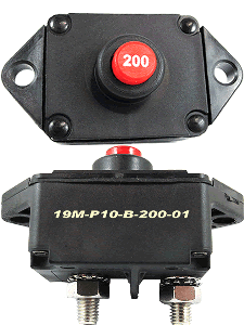 19M-P10 Series Manual Reset Circuit Breakers 30 Volt MAX. 200 Amp