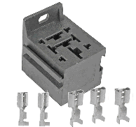 70 Amp SPDT Relay Housing With Mounting Hole and 5 Terminals.