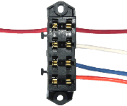 ATO/ATC FUSE BLOCK FOR 4 FUSES COMES WITH 1-12 GAUGE 12" BATTERY INPUT 4-12 GAUGE 12" LEADS ON THE FUSED SIDE. 