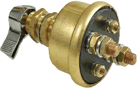 M290-01 Master Disconnect Switch, Interrupt Alternator Field Circuit in OFF Position, Silver Contacts, O-Ring Seal in Stem.