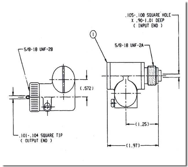 90 Degree speedometer adapters Box 407010F and 411335D Stewart Warner
