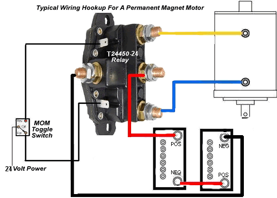 24 Volt DC Reversing Solenoid continuous duty relays T24450-24 24 volt