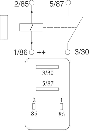 Bosch Relay 0 332 017 300 12 Volt 20 Amp Continuous Duty.