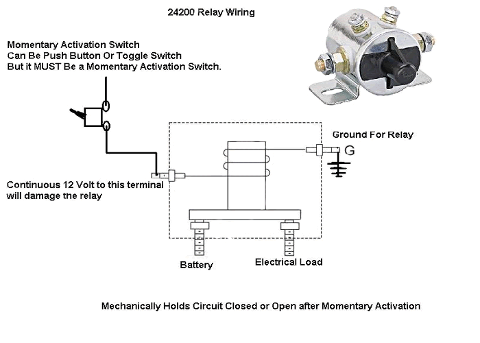 12 Volt Dc Battery Disconnect Relay, Cole Hersee 24v Solenoid Wiring Diagram