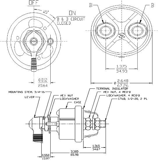 75908 2000 A Battery Disconnect Switch