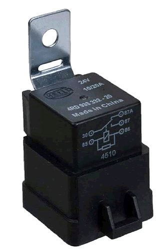 HELLA 933332201 24V 10/20A Weatherproof SPDT Mini ISO Relay with Bracket 