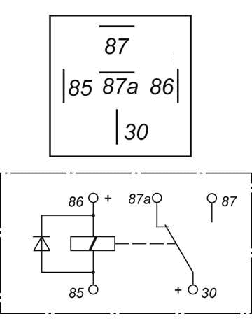 RC400112DN 40 Amp Relay with Diode